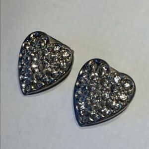 Elegant Vintage Rhinestone Heart Shape Shoe Clips (No Shoes)